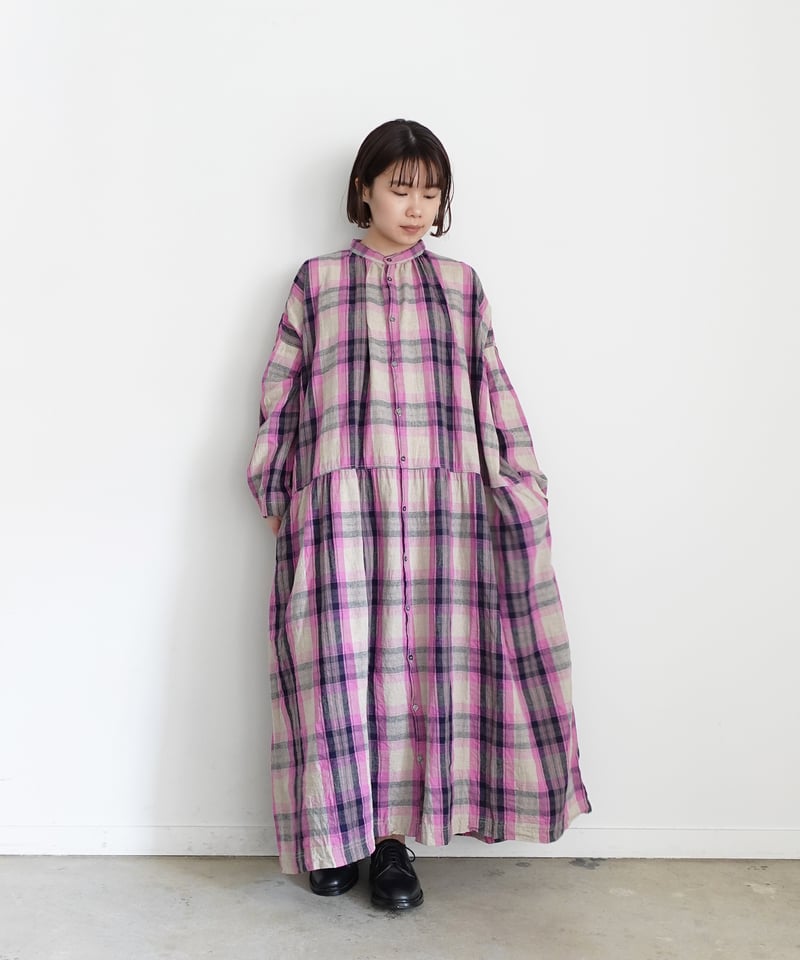 ichiAntiquités 1000916 Linen Cotton Check Shirt