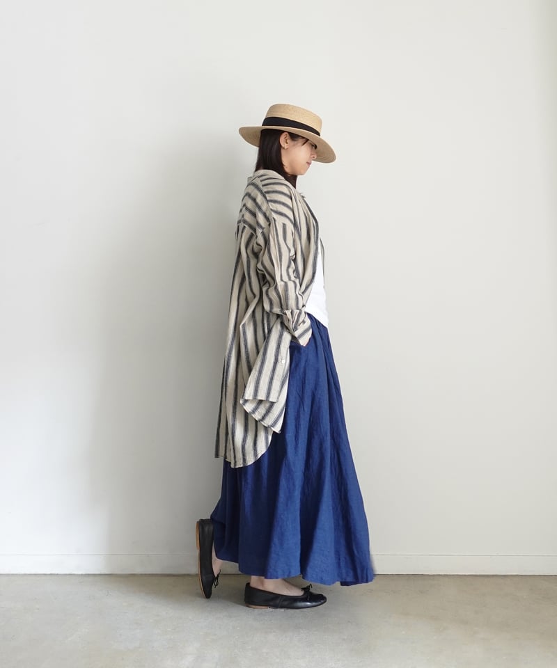 ichi Antiquités 1000913 Linen Cotton Stripe Lon