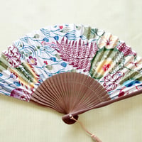 絹扇子「梅花藻」