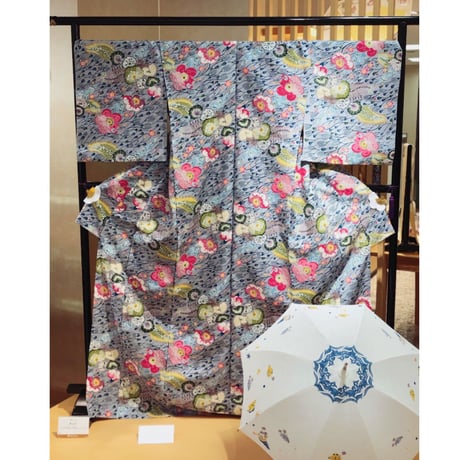 「梅花藻」着物