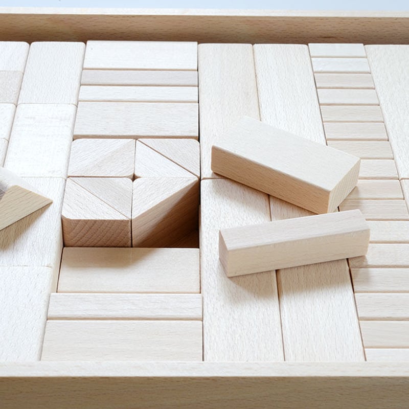 取り寄せ品※〈3才-〉フレーベル積木（大）(208ピース/木箱入り 