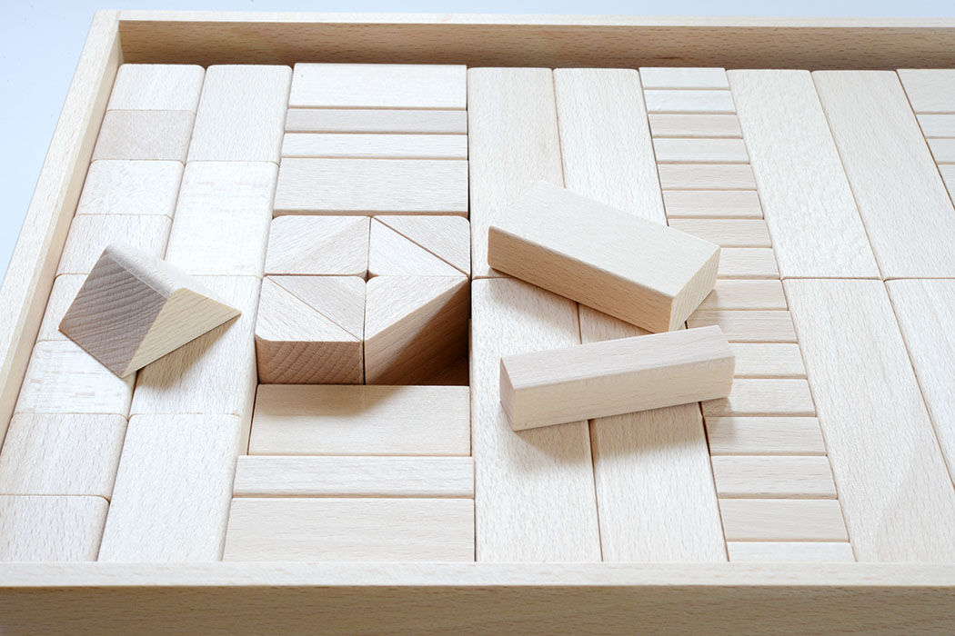 取り寄せ品※〈3才-〉フレーベル積木（大）(208ピース/木箱入り