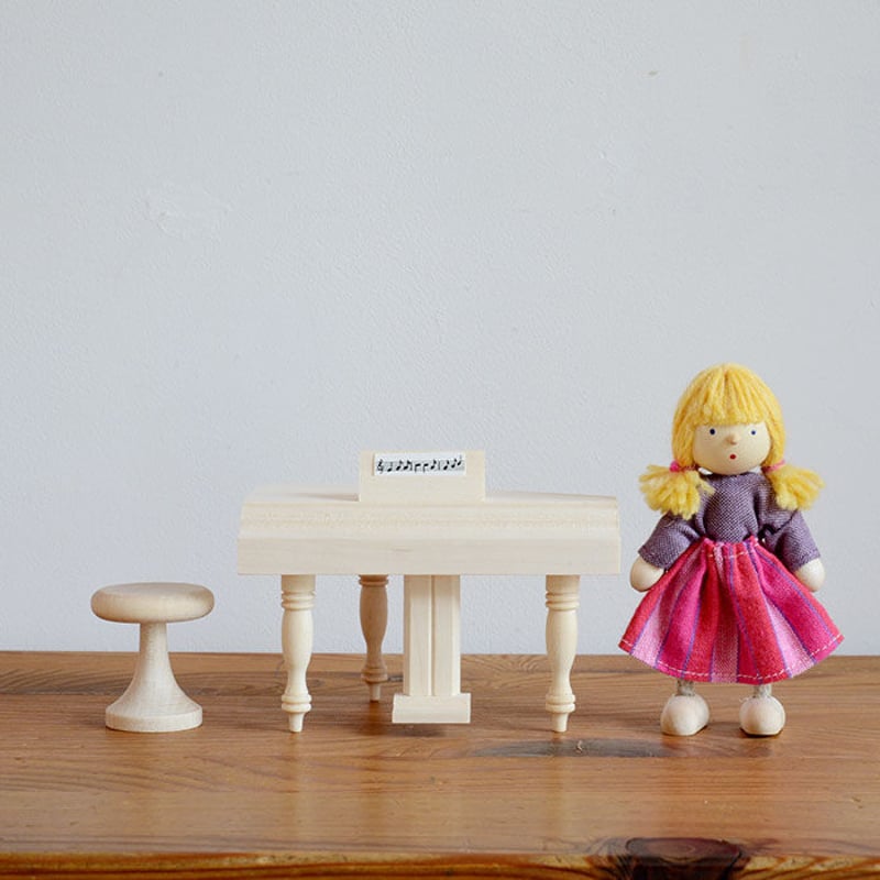 ドールハウス/家具】〈3才-〉ピアノ(白木) | TOYS&GIFT MOMO