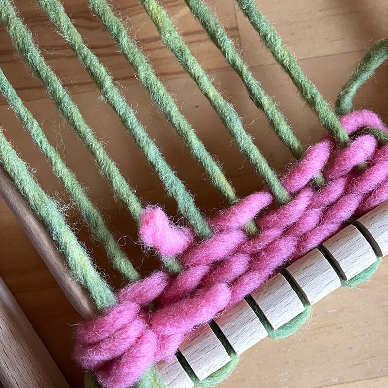 機織り　リジッドヘドル　60㎝　オプション多数　袋付き　草木染め毛糸セット 機織り リジッドヘドル 60㎝ オプション多数 袋付き 草木染め毛糸セット