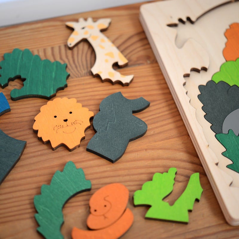 4才-5才〉2重パズル・アフリカ（35ピース） | TOYS&GIFT MOMO