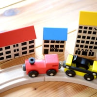 1才-〉アルビスブラン積木(中) (49ピース/木箱入り/二段) ※送料無料