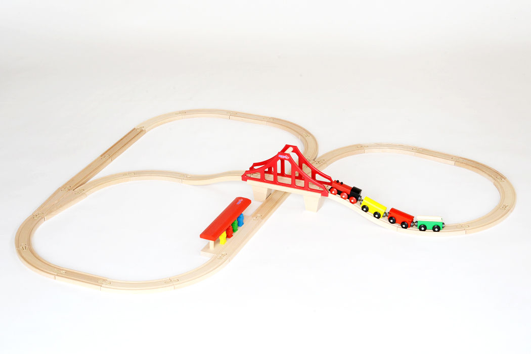 取寄せ品〈3才-〉MICKI 汽車セット つり橋 | TOYS&GIFT MOMO
