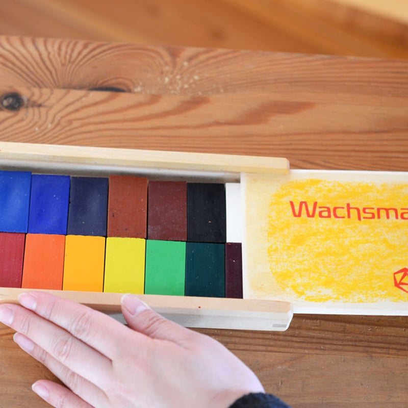 お取り寄せ品※ みつろうブロッククレヨン 16色木箱 | TOYS&GIFT MOMO 