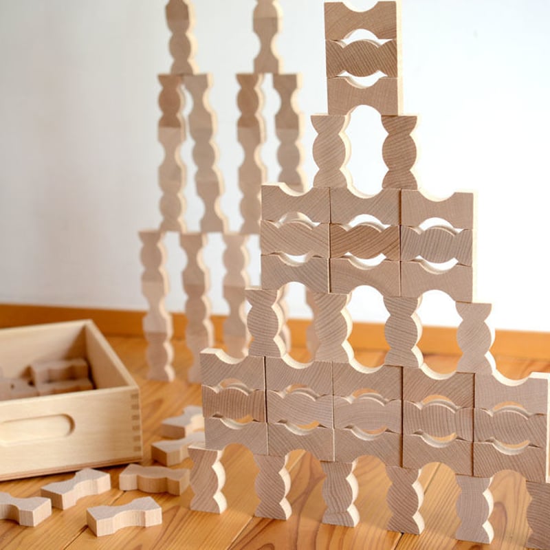 在庫1個有※〈4才-〉【追加の積木】カーブ積木 (96ピース) | TOYS&GIFT MOMO