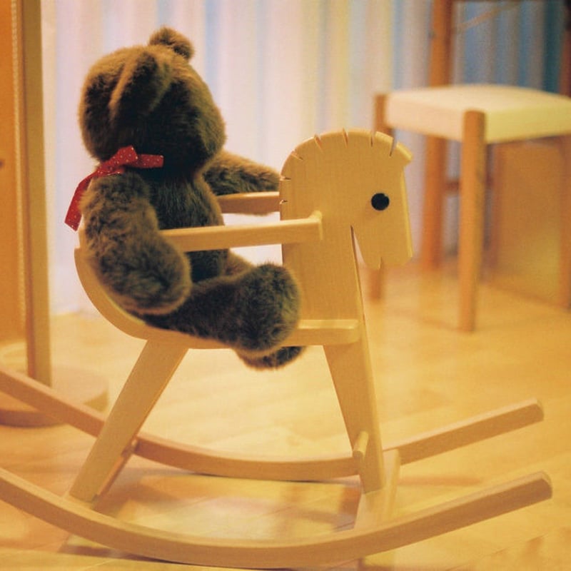 終売※〈8ヶ月-〉枠付木馬 白木 | TOYS&GIFTS MOMO