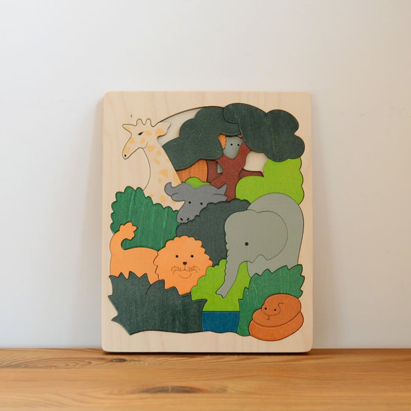 4才-5才〉2重パズル・アフリカ（35ピース） | TOYS&GIFT MOMO