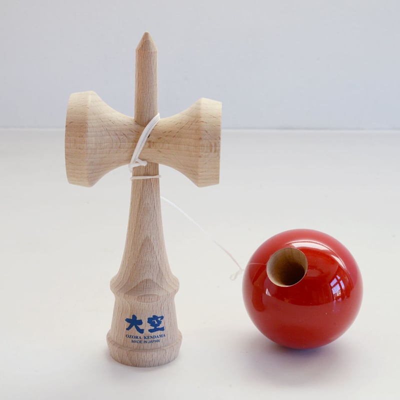 5才-〉競技用けん玉『大空』 赤/白木 ☆日本けん玉協会認定品 5才-〉競技用けん玉『大空』 赤/白木 ☆日本けん玉協会認定品
