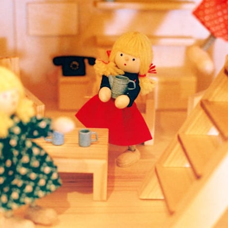 〈3才-〉【ドールハウス/人形】自在人形 女の子