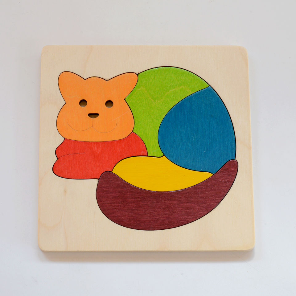 2才〉カラフルパズル ねこ (7ピース) | TOYS&GIFT MOMO