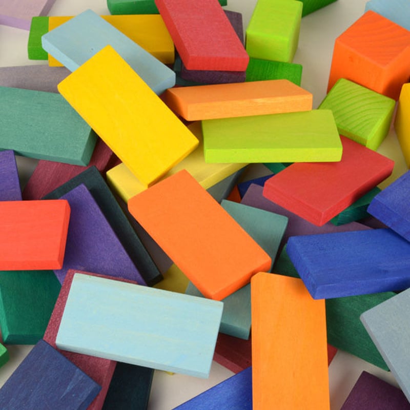 2才-〉にじドミノ (58枚) （カラーチャートブロック） | TOYS&GIFT MOMO