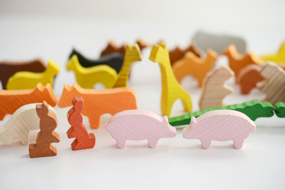 3才-〉【追加の積木】ミニ積木 デュシマ動物 (30ピース) | TOYS&GIFT MOMO