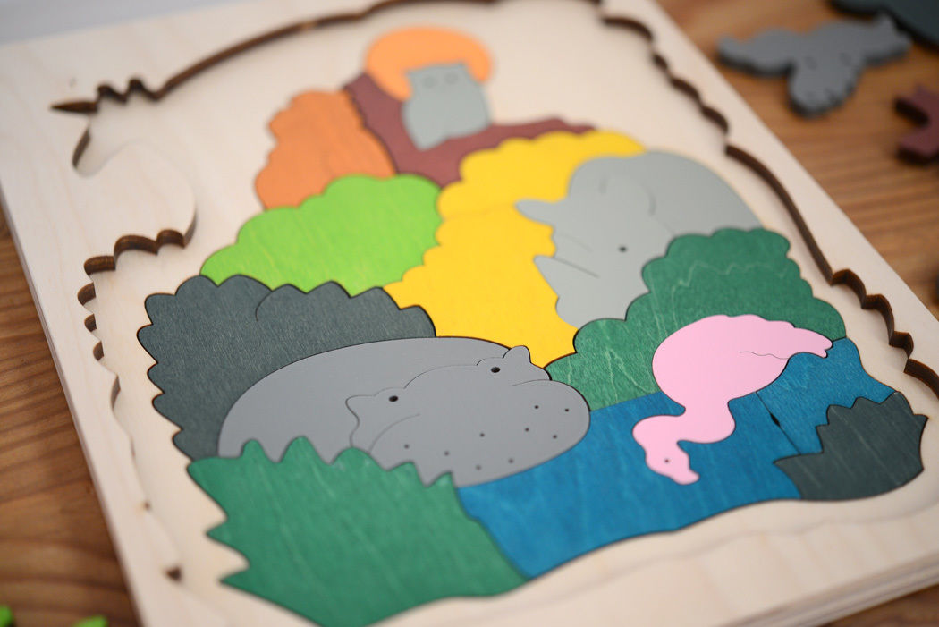 4才-5才〉2重パズル・アフリカ（35ピース） | TOYS&GIFT MOMO