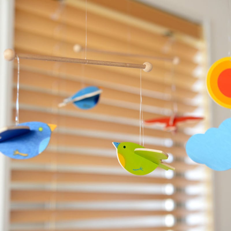 追憶モビール　【美品】 3ヶ月-〉モビール（立体）ことり | TOYS&GIFT MOMO