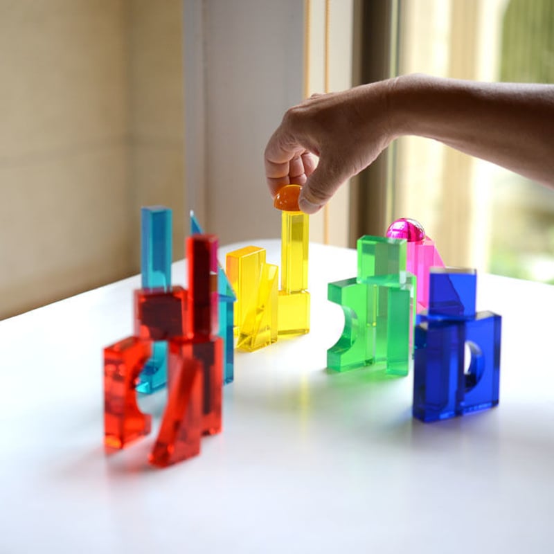 デュシマ社　色板 4才-〉Luxyブロック カラー (28ピース) ※ルクシー・ルミシリーズ