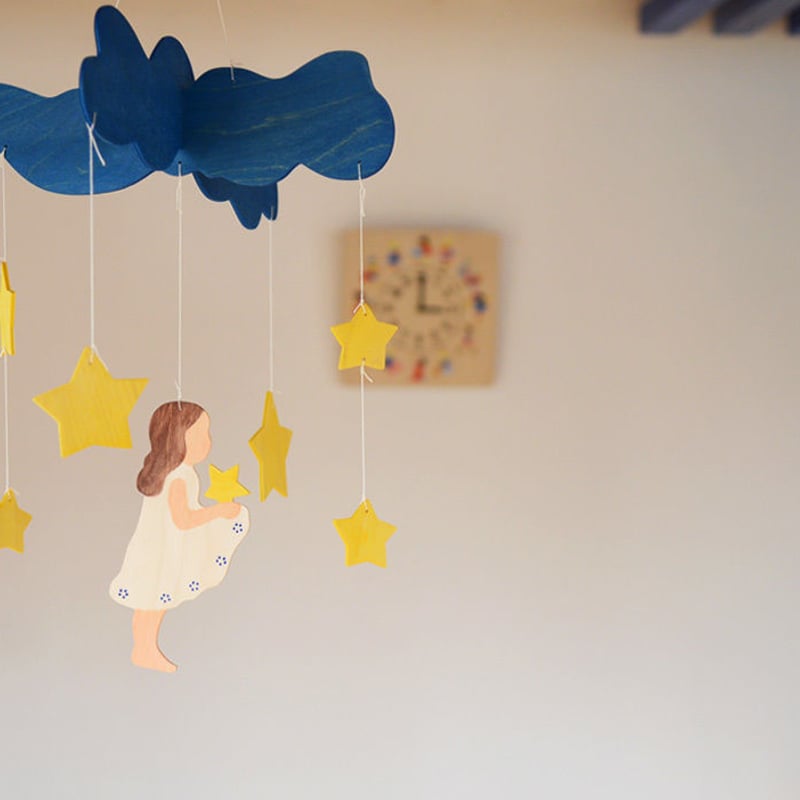 北欧雑貨【星小】モビール15cm harucolle_dropline-aurora