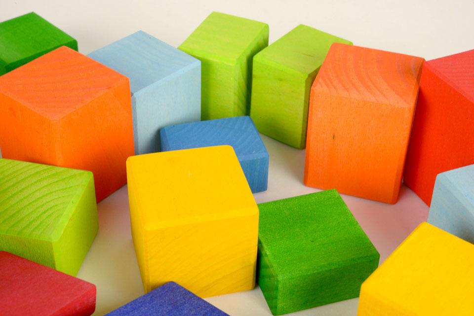 2才-〉にじドミノ (58枚) （カラーチャートブロック