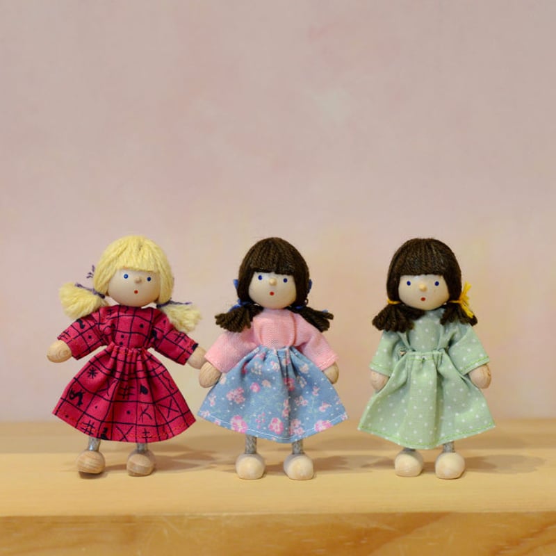 3才-〉【ドールハウス/人形】自在人形 女の子 | TOYS&GIFT MOMO