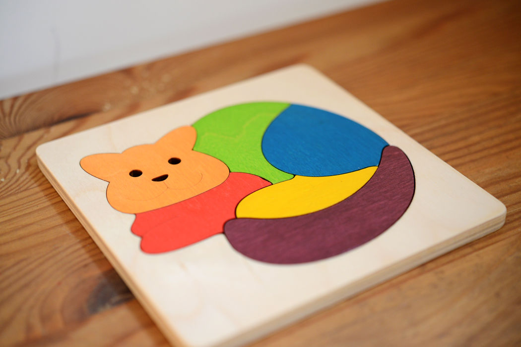 2才〉カラフルパズル ねこ (7ピース) | TOYS&GIFT MOMO