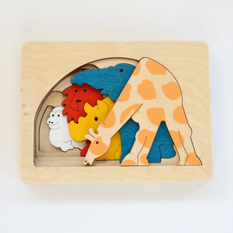 3才〉5重パズル・きりん（5ピース） | TOYS&GIFTS MOMO