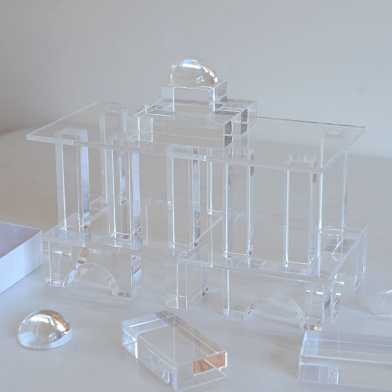 4才-〉Luxyブロック クリア (28ピース) ※こども用アクリル製品
