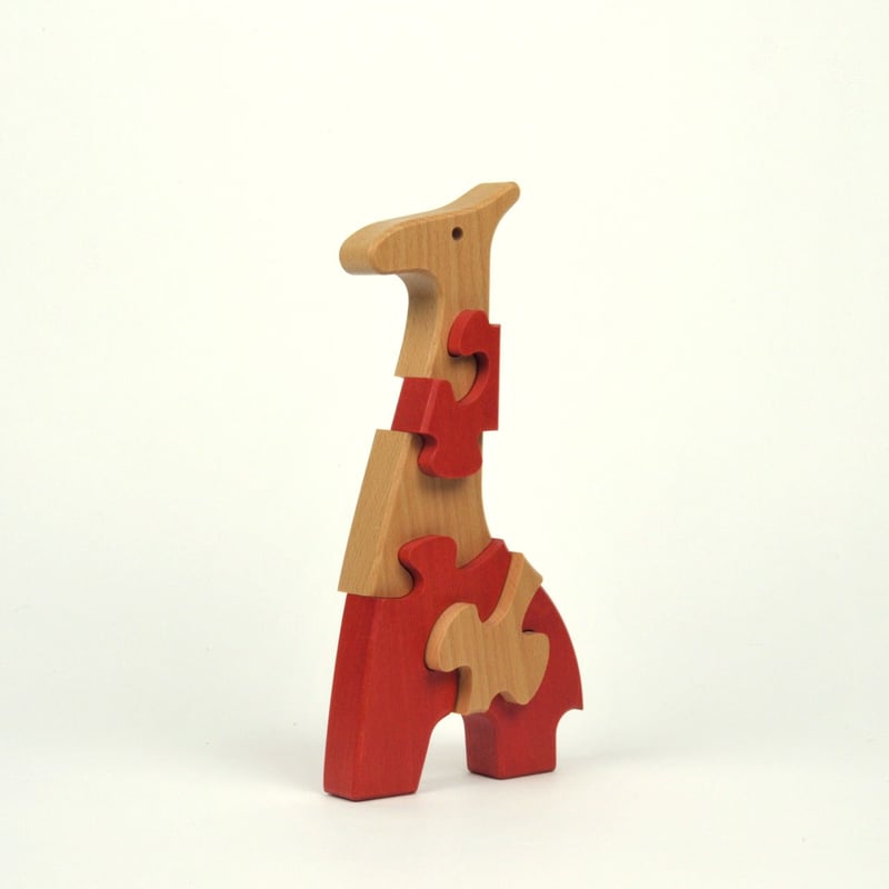 2才-大人〉VITALI 動物パズル きりん (オレンジ) | TOYS&GIFTS MOMO