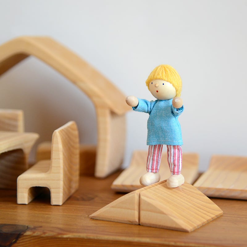 Gluckskafer おうちの積み木 ナチュラル おうちの積み木(ナチュラル) Gluckskafer｜木のおもちゃ KURABOKKO