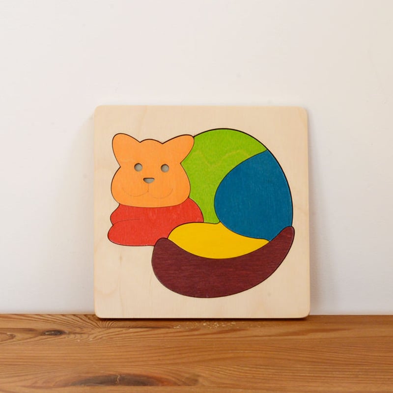 2才〉カラフルパズル ねこ (7ピース) | TOYS&GIFTS MOMO