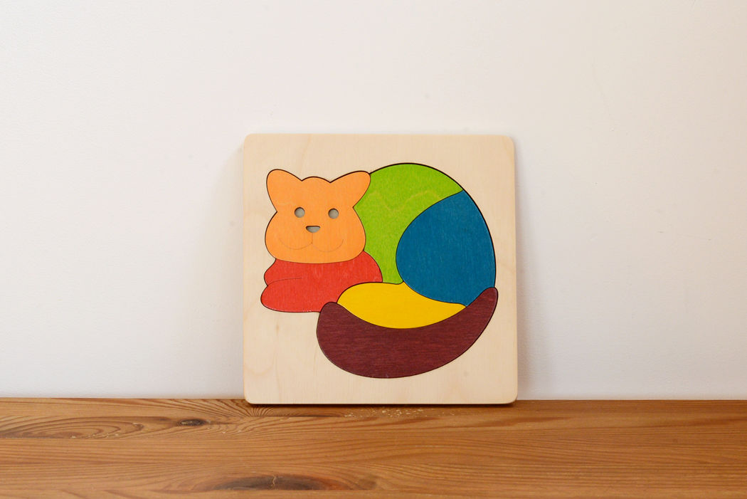 2才〉カラフルパズル ねこ (7ピース) | TOYS&GIFT MOMO