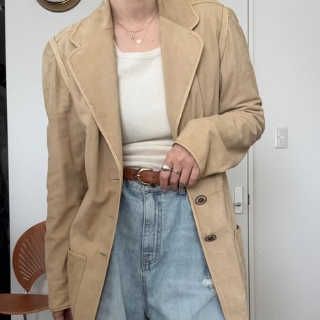 [LOEWE] suède long jacket