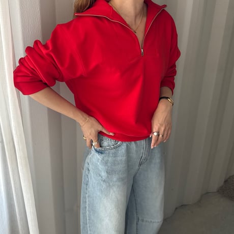 half zip sweat tops (3color)