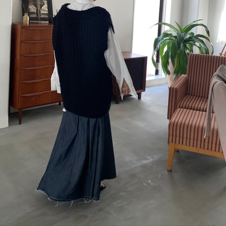 [original］handmade knit vest (2color)