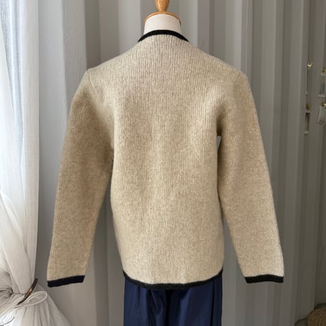 bi-color knit cardigan