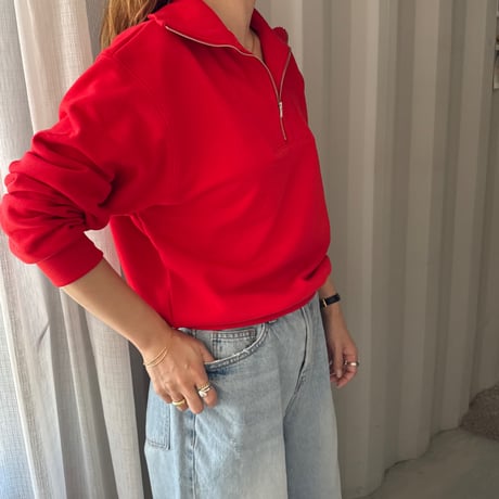 half zip sweat tops (3color)