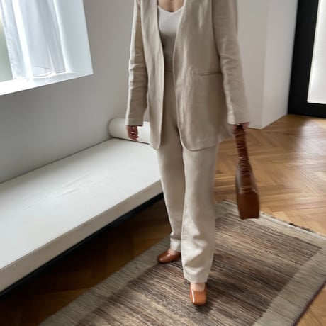 [original] linen straight pants
