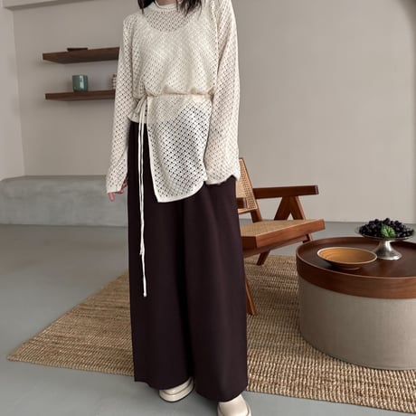knit logo pants
