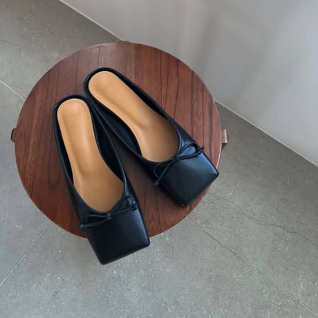squaretoe slipper shoes (3color)