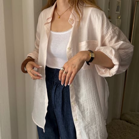sheer over shirt (2color)
