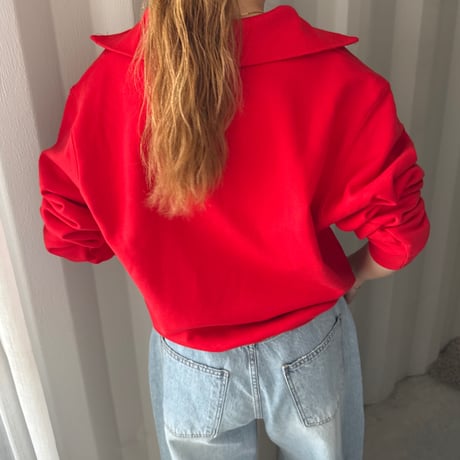 half zip sweat tops (3color)