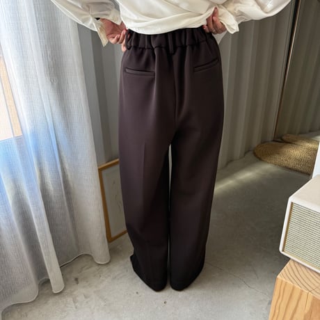 blanket lining tuck wide pants（2color）