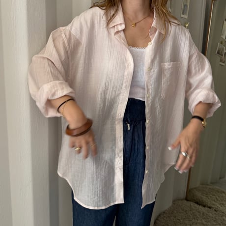 sheer over shirt (2color)