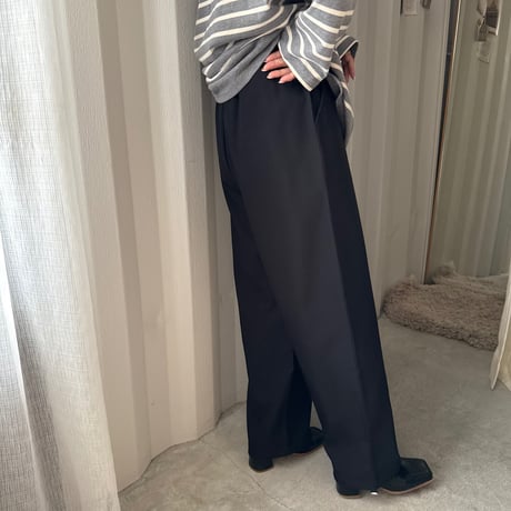 one button slacks pants (2color)