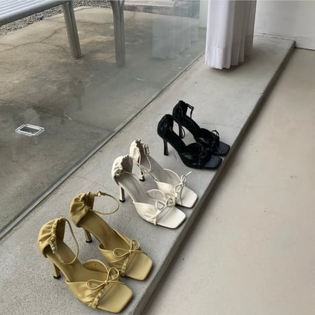 ribbon heal shoes (3color)