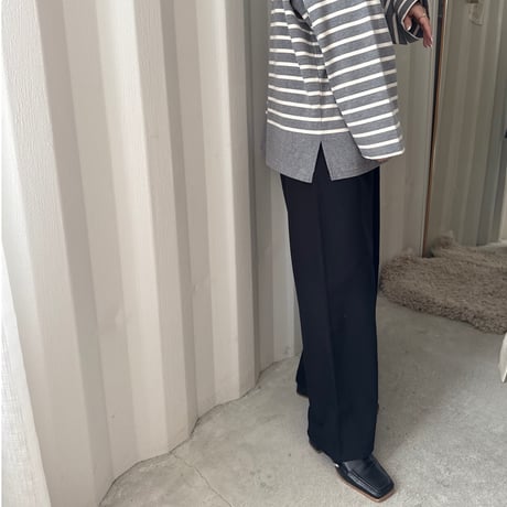 one button slacks pants (2color)