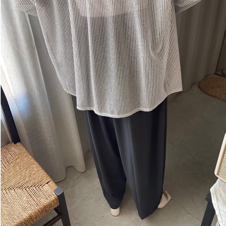 stretch chiffon volume pants (2color)