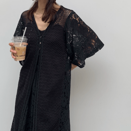 [original] crochet lace gilet (2color)